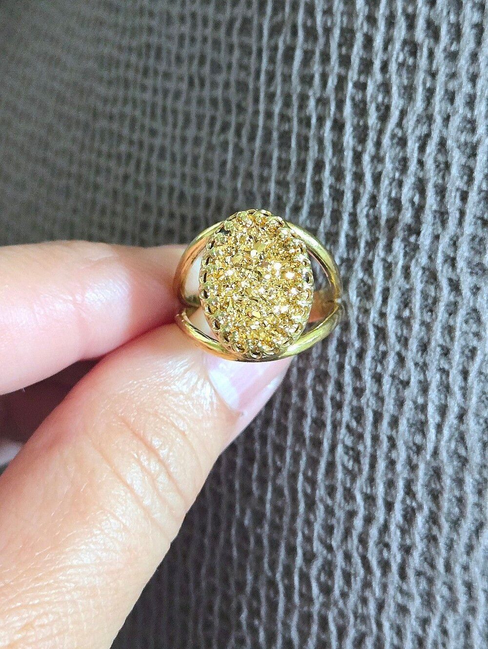 Yellow💛-Orange🧡 Druzy Ring💍 - Gently Worn with Callout - Picture 5 of 16